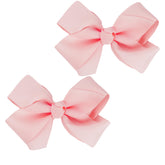 Motique Accessories 3 inch grosgrain bow clip in light pink adds playful daily charm