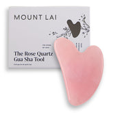 Mount Lai Rose Quartz Gua Sha performing forehead upward strokes for gentle lift