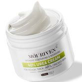 Mouriven Urea Cream 40% on cracked heels for smoother, hydrated feet