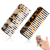 Mozeat Lens wide-tooth detangler in dark tortoiseshell for thick hair