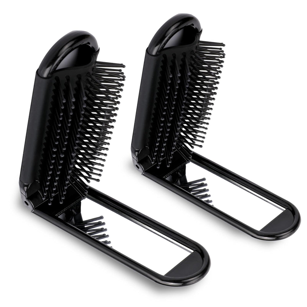 Mozeat Lens travel hair brush with mirror in a 2-pack for on-the-go styling.