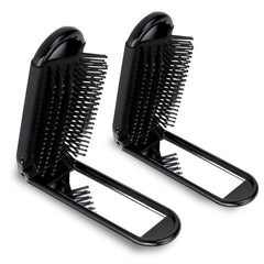 Mozeat Lens travel hair brush with mirror in a 2-pack for on-the-go styling.