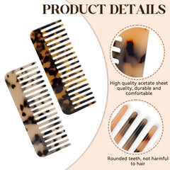 Two-pack Mozeat Lens detangling combs for travel and on-the-go styling