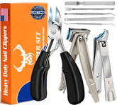 MPKDZNE 8-in-1 wide-jaw clipper set with swivel head for thick nails