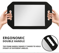 mpowtech abs durable frame barber mirror enhances longevity in busy salons