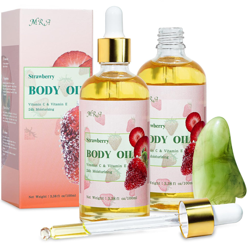MR.A doble-pack aceite cuerpo fresa, chorro suave para hidratar piel