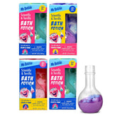 Mr. Bubble pociones baño niños coloridas: experiencia sensorial divertida y segura para el baño.
