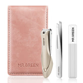 MR.GREEN nail clipper 3Pcs set in pink case for travel grooming