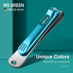 MR.GREEN nail cutter ergonomic tail base improves balance during shaping.