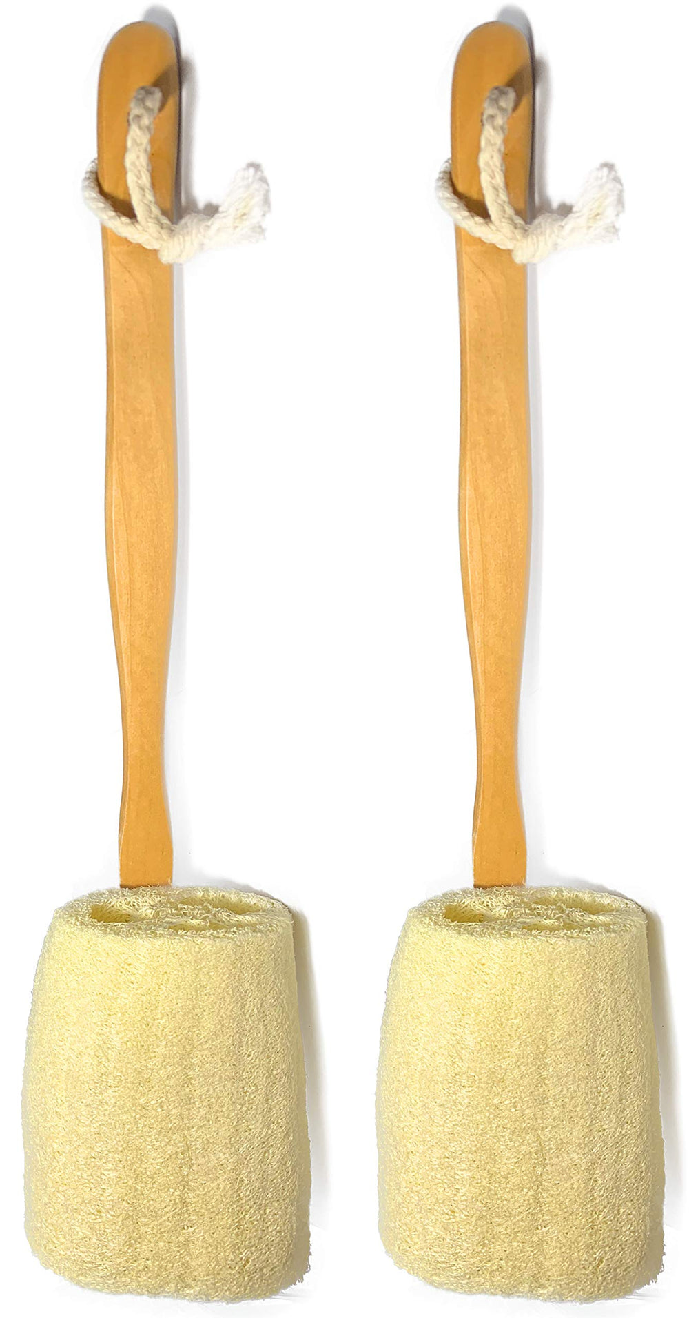 Mr.Cui'shop dos-pack luffa natural, exfoliante suave para piel limpia.