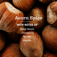 Etiqueta de Mrs. Meyer’s Clean Day Acorn Spice en la botella