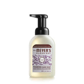 Mrs. Meyer's Clean Day Lavender foaming hand soap bottle pour for quick cleansing