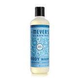 Mrs. Meyer’s gel de ducha Rain Water en botella, fragancia limpia para empezar el día.