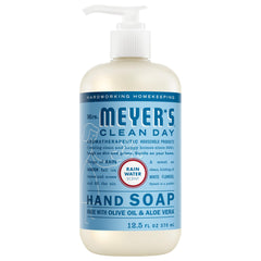 Mrs. Meyer's Clean Day Rain Water hand soap bottle for a refreshing cleanse