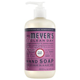 Mrs Meyer’s Clean Day Plum Berry bottle shows moisturizing hand soap.