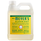 Mrs. Meyer's Honeysuckle refill bottle ready to replenish hand soap bottles.