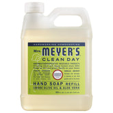 Mrs. Meyer's Clean Day Lemon Verbena refill bottle ready to replenish your hand soap.