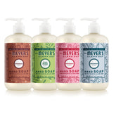 Mrs. Meyer's Clean Day Holiday Hand Soap Peppermint bottle highlights a refreshing seasonal fragrance for handwashing.