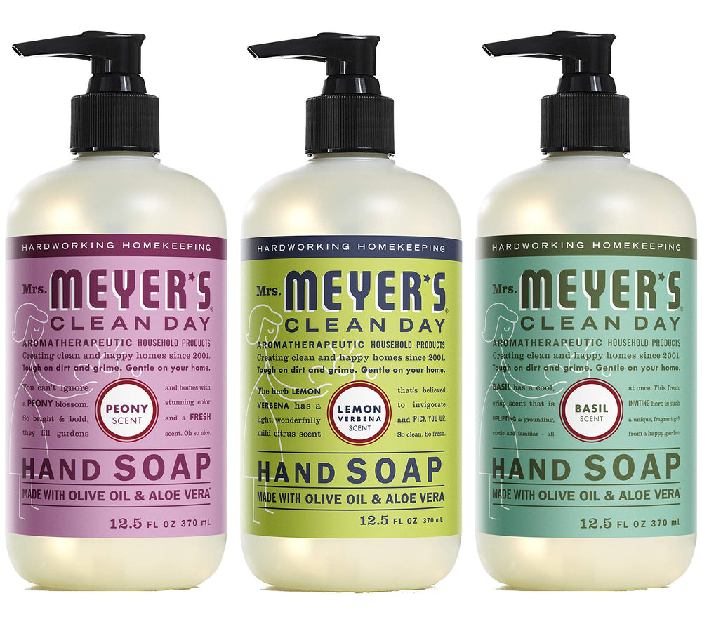 Mrs. MEYER'S Clean Day jabon de manos limón verbena, botella, aroma fresco para cada lavado.