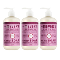 Jabón de manos MRS. MEYER'S Clean Day con aroma a peonía para uso diario