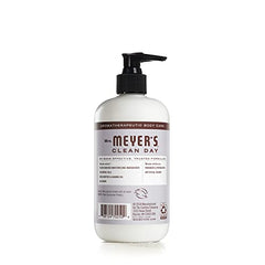 Mrs. Meyer's lavender hand lotion pump close-up shows creamy texture for quick absorption.
