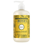 Mrs. Meyer's Clean Day hand soap bottle with Dandelion scent delivers gentle cleansing