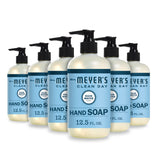Mrs. Meyer's Rain Water Hand Soap bottle front view with non-drying formula