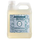 Mrs. Meyer's Clean Day Snowdrop hand soap bottle ready for gentle cleansing.