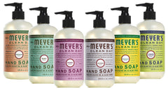 Mrs. Meyer's Peony hand soap bottle for bright, everyday hand cleansing.