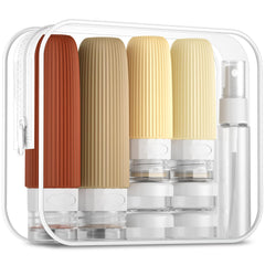 Mrsdry 16-pack travel bottles kit in a zip case, ideal for organizing toiletries on trips.