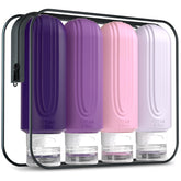 Mrsdry travel bottles leak-proof 6oz set for secure packing of toiletries.