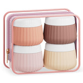 Mrsdry travel containers 4-pack in assorted colors, ideal for organized on-the-go cosmetics.