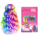 MSDADA 10-color hair chalk comb set for vibrant temporary color on hair.