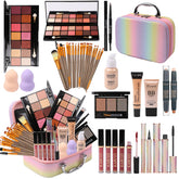 MTDXILTAI rainbow makeup case with organized storage for convenient on-the-go touch-ups.