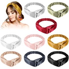 MTLEE cintas elásticas para cabello en 9 colores, estilo diario