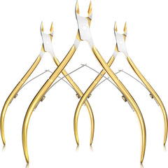 Mudder 3-pack gold cuticle trimmer pack with precision blades for clean cuts at home