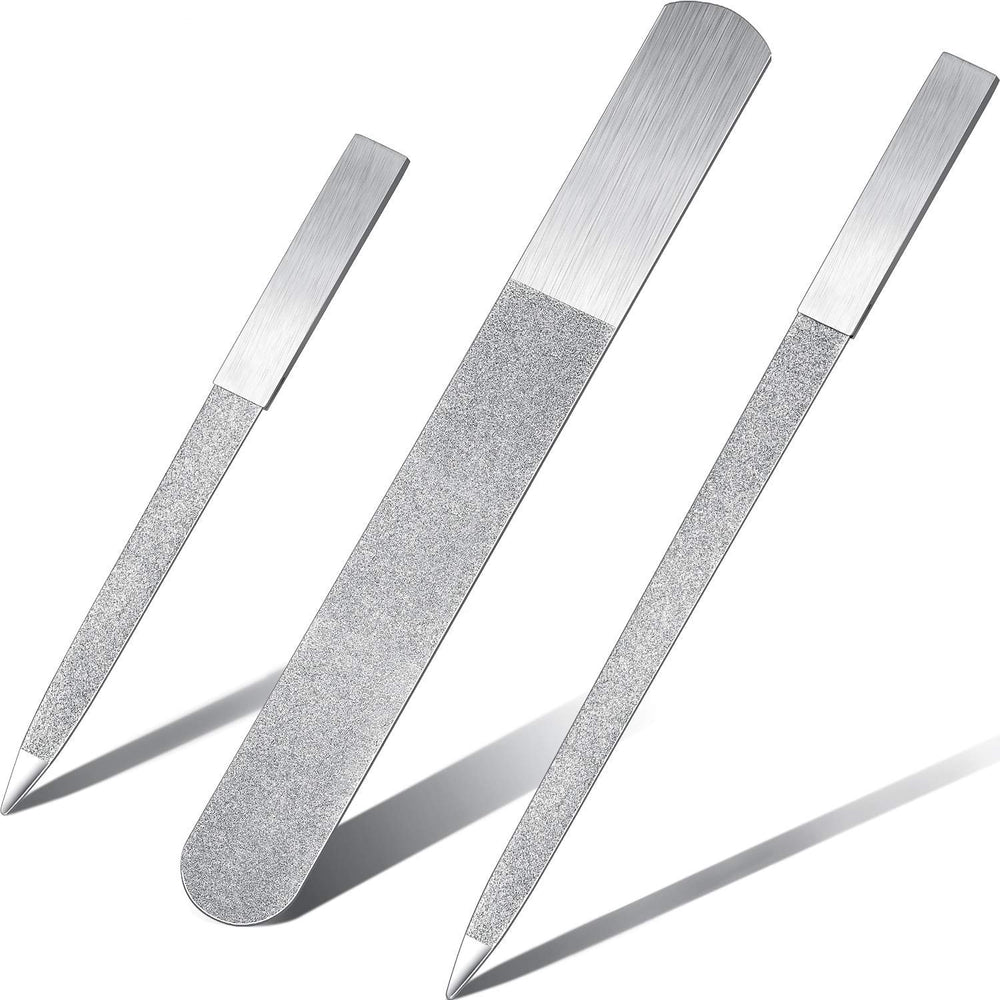 Mudder 3-piece nail file set shown with three sizes for home or salon use