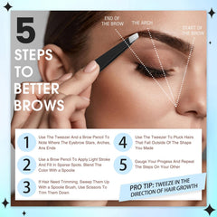 Mudder nose hair tweezers with precise 4 mm tips for safe grooming
