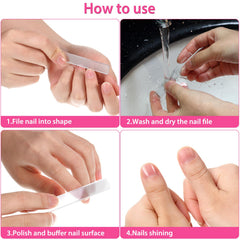 Mudder glass nail file polishes edges for a salon-like finish