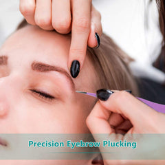 Mudder stainless steel tweezers for eyebrows and splinters with aligned tips.