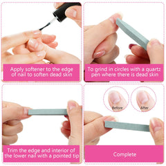 Mudder stone nail file with V-shaped design for easy, controlled grooming