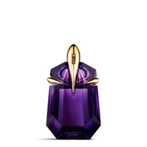 Mugler Alien bottle close-up highlights the luxury design for a premium fragrance moment.