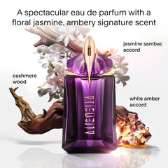 Mugler Alien jasmine sambac note hints at radiant floral opening.