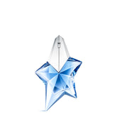 Mugler Angel bottle front showcases iconic star and elegant silhouette for daily luxury.