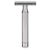 MÜHLE R89 safety razor with chrome finish for a durable, precise shave