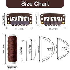 MUIIGOOD brown 6-teeth U-shaped clip designed to grip hair gently