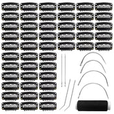 MUIIGOOD 50pcs 32mm U-shape wig clips secure hair extensions.