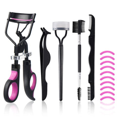 MUIIGOOD eyelash curler kit assembled on vanity for quick lash lift