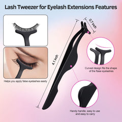 MUIIGOOD eyelash extension tweezers provide safe, precise placement