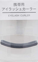 MUJI curler includes refill rubber for extended, smooth curling.